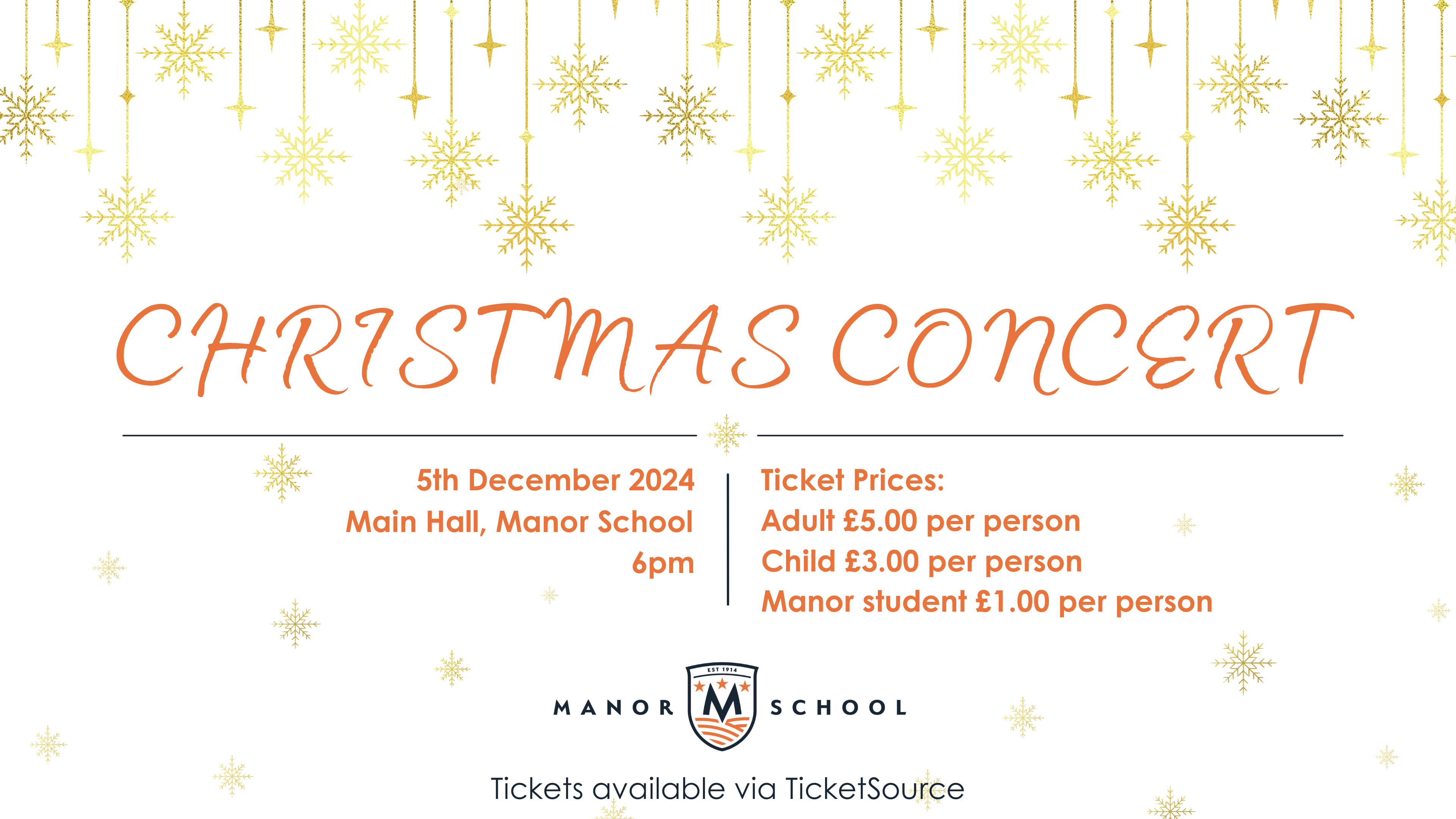 Manor Concert 5th December 2024 socials